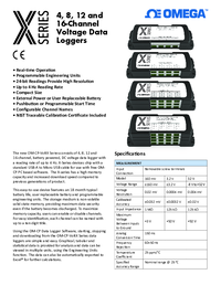 Thumbnail of document Data Sheet - OM-CP-OCTVOLT-160MV-A2 X-Series - Multi Channel Voltage Loggers